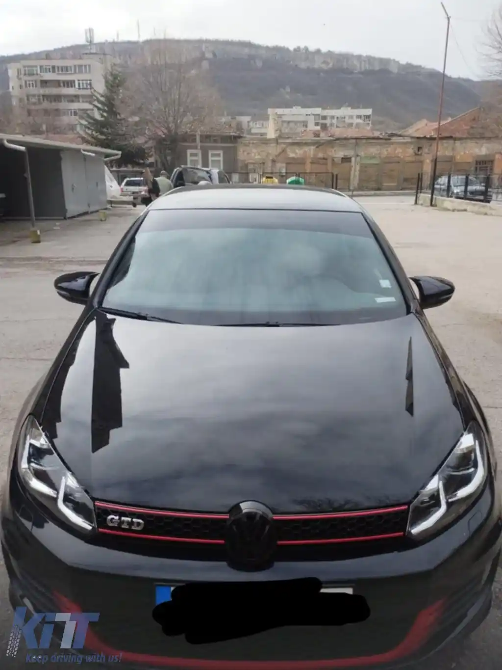 Capace pentru oglinzi design BATMAN potrivite pentru VW GOLF 6 - lac piano negru-image-6260611