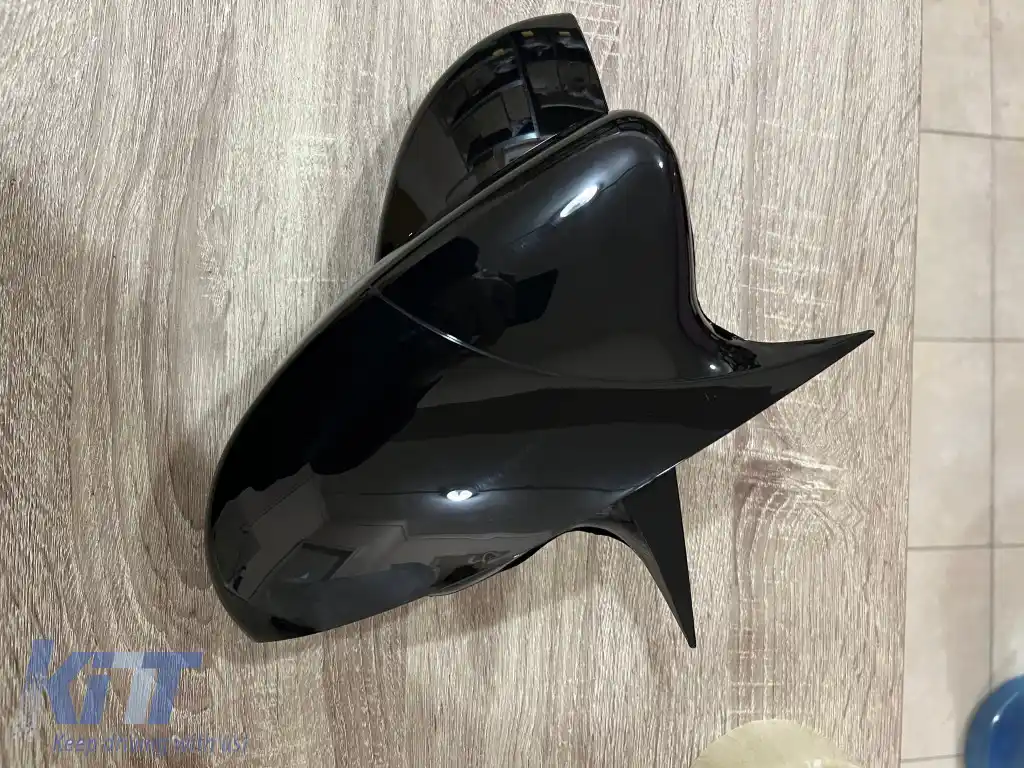 Capace pentru oglinzi design BATMAN potrivite pentru VW PASSAT B7 - lac piano negru-image-6260628