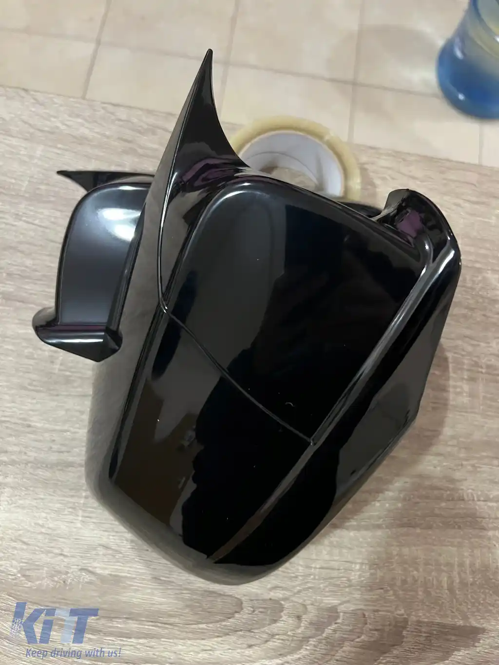 Capace pentru oglinzi design BATMAN potrivite pentru BMW Seria 5 F10 2010-2013 - lac piano negru-image-6261656