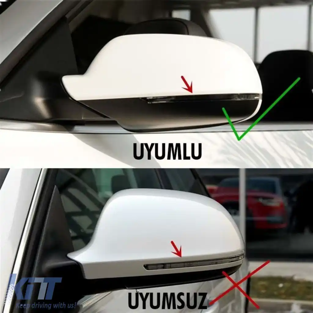 CAPACE PENTRU OGLINZI POTRIVITE PENTRU AUDI A4 B8 2008-2014 CU SEMNALIZATOR SUB CAPAC-image-6260644