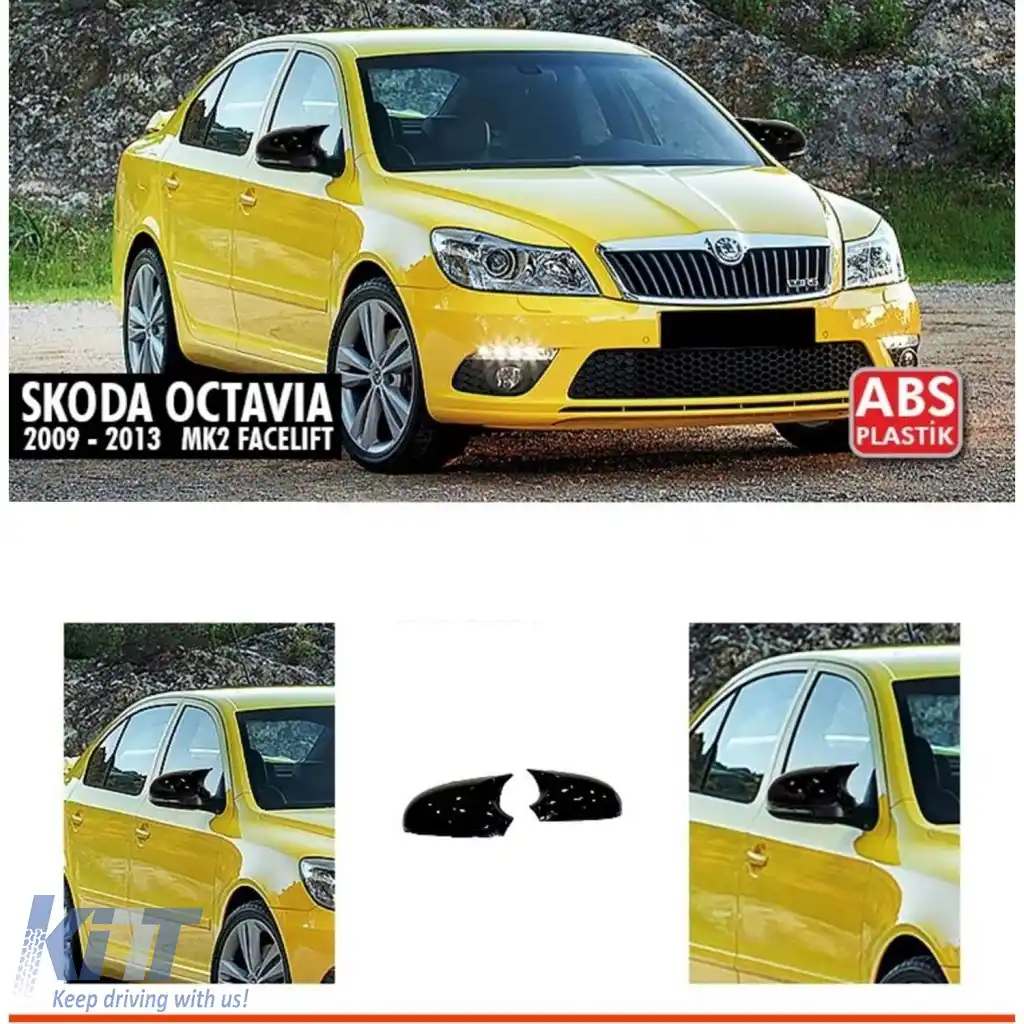 CAPACE PENTRU OGLINZI STIL BATMAN PENTRU SKODA OCTAVIA 2 2009-2012-image-6260380
