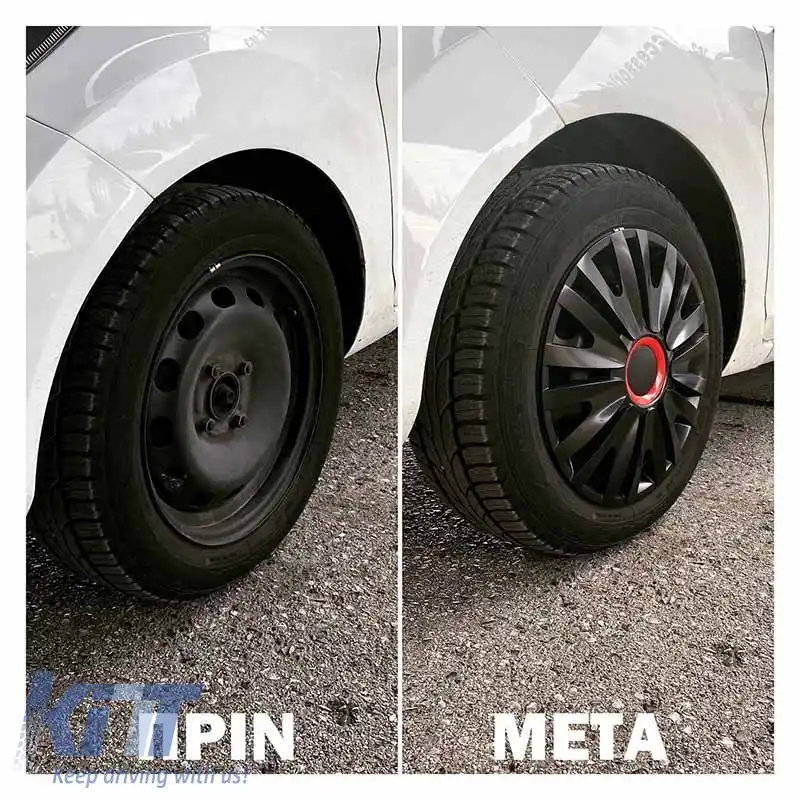 Capace roți 15'' Royal 100228 RR Negru CBX 4 Piese-image-6290808