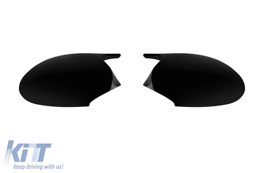 Capace tip M pentru oglinzi potrivite pentru BMW Seria 1 E87 2004-2009, E88 2008-2010, Seria 3 E90 sedan, E91 touring 2005-2008, E92 coupe, E93 cabriolet 2006-2009, lac negru