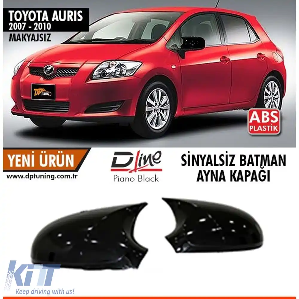 image-75-Capacul oglinzii Batman pentru Auris E150 în negru lucios / 2006-2010 (Fără semnal)