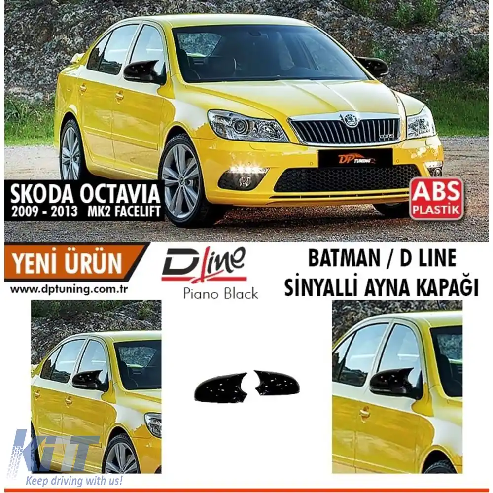 image-54-Capacul oglinzii Batman pentru Octavia Mk2 A5 Facelift Negru Pian / 2009-2013