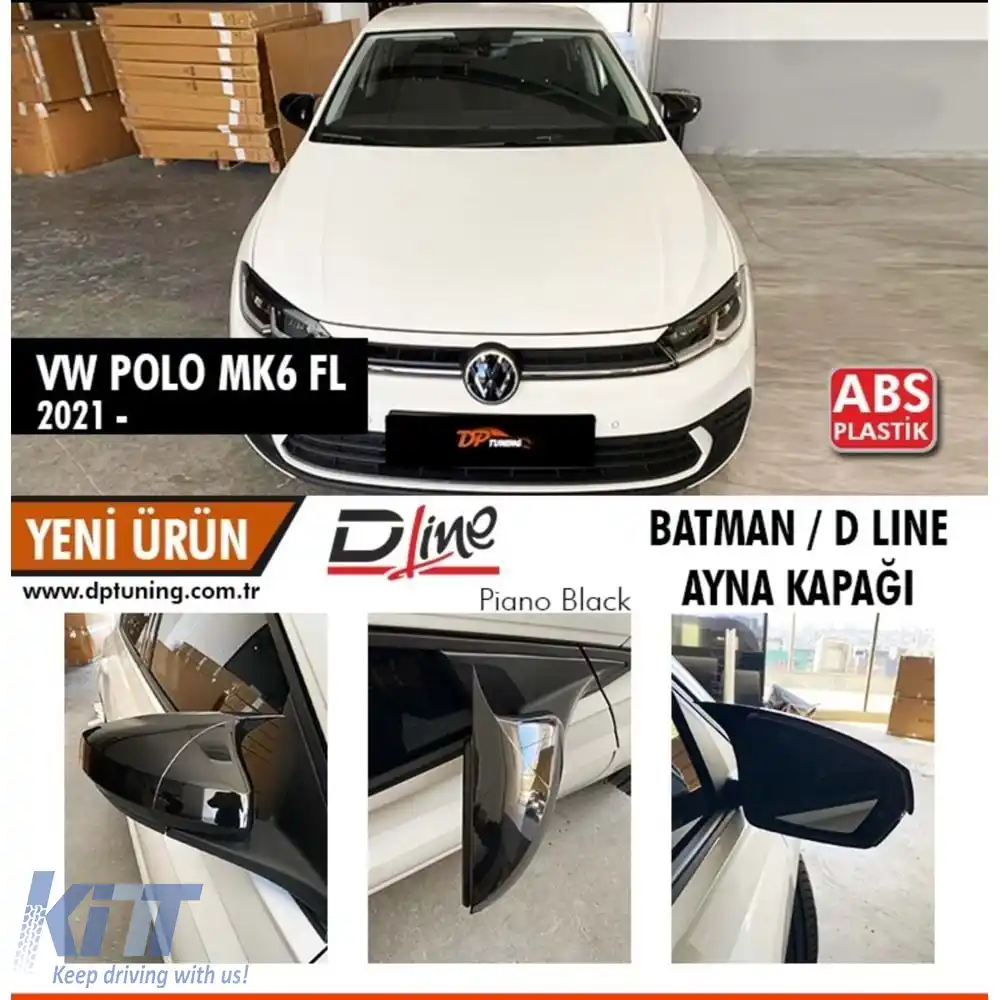 image-60-Capacul oglinzii Batman Piano Negru pentru Polo Mk6 FL / 2018 -