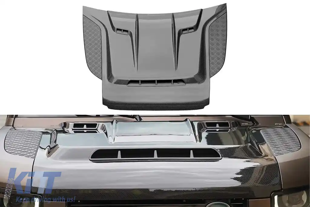 Capotă frontală din carbon potrivită pentru Land Rover Defender după 2020