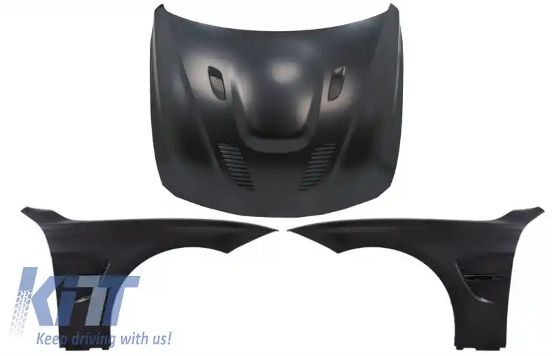 Capota cu Aripi Laterale Negru compatibila cu BMW Seria 3 F30 F31 (2011-2019) M3 GTS Look