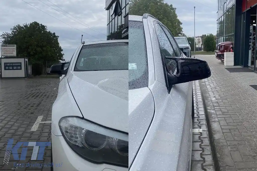 Capsule de lac negru tip M potrivite pentru oglinzi standard pe BMW Seria 5 F10, F11, Seria 6 F06, F12, F13, Seria 7 F01, F02-image-6237095