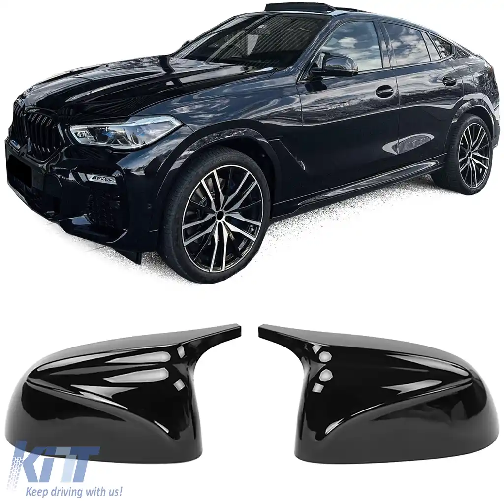 Capsule oglinzi de schimb negru lucios potrivite pentru BMW X5 G05 X6 G06 X7 G07