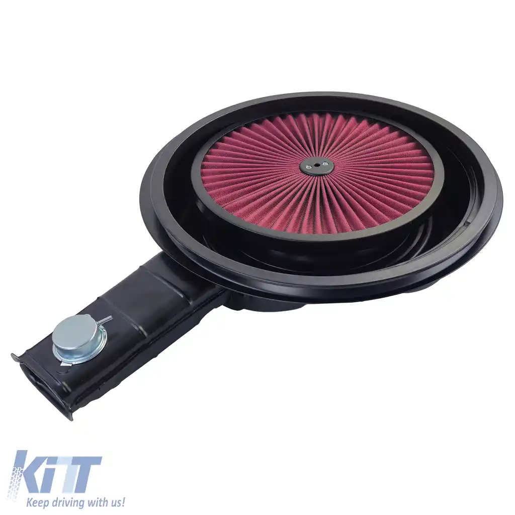 Carcasa filtrului de aer cu capac HighFlow negru, potrivită pentru Ford Mustang 71-73-image-6194010