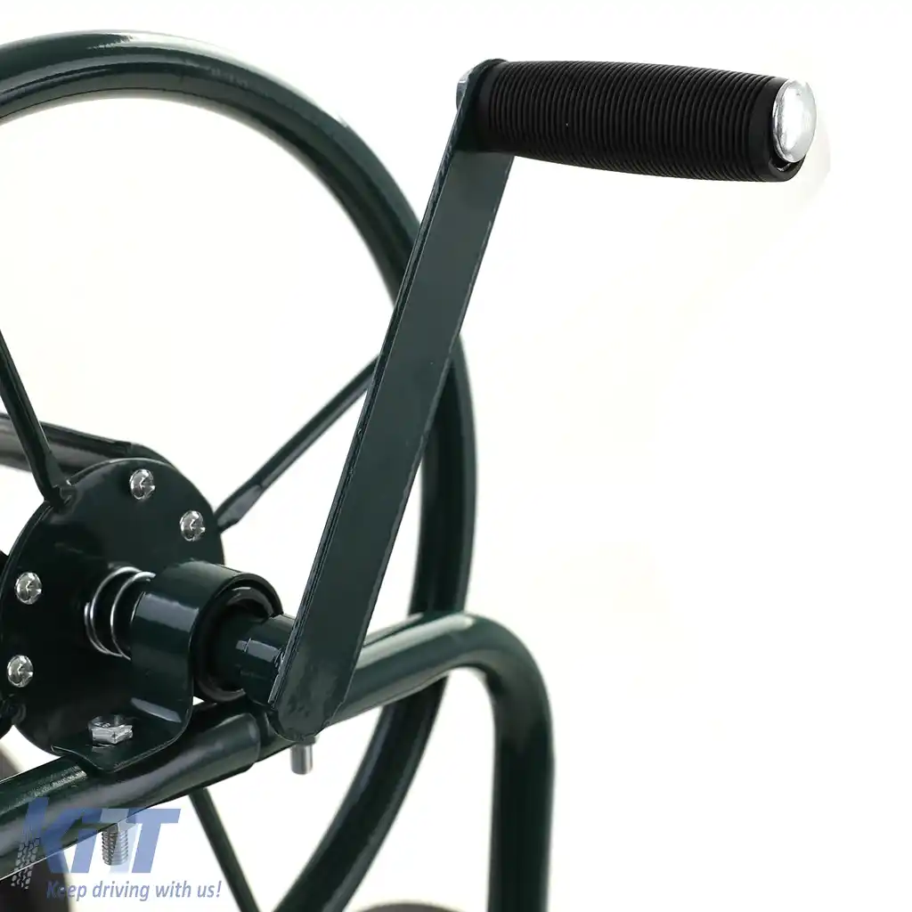 Carucior cu furtun, carucior manual verde cu suport pentru furtun de gradina de pana la 60m-image-6198909