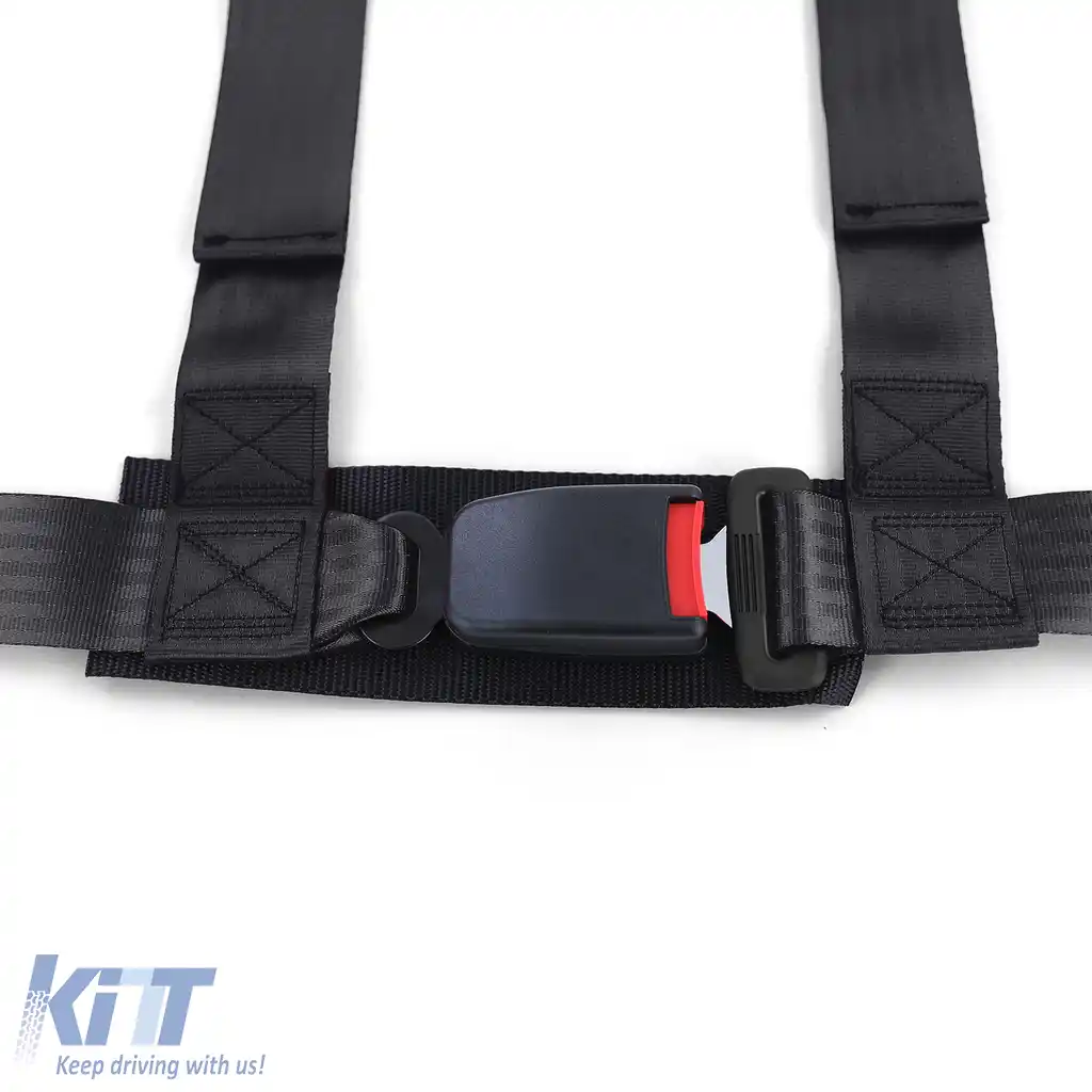 Centura de siguranță Tenzo-R Sport cu 4 puncte, neagră, cu marcaj E-image-6194649