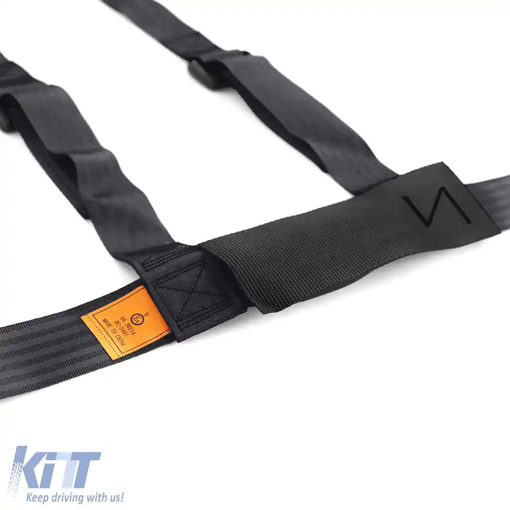 Centura de siguranță Tenzo-R Sport cu 4 puncte, neagră, cu marcaj E-image-6194653