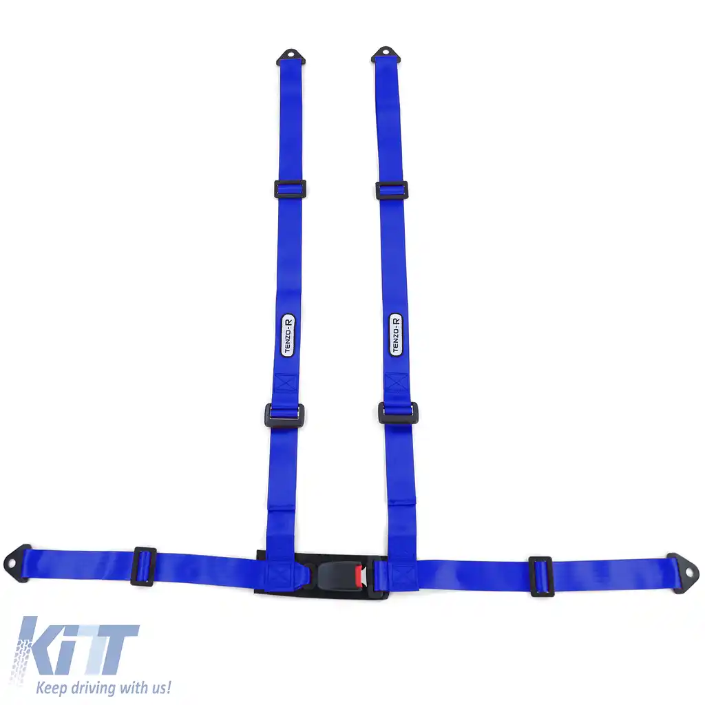 Centura de siguranță Tenzo-R Sport cu 4 puncte, albastră, cu marcaj E-image-6195597