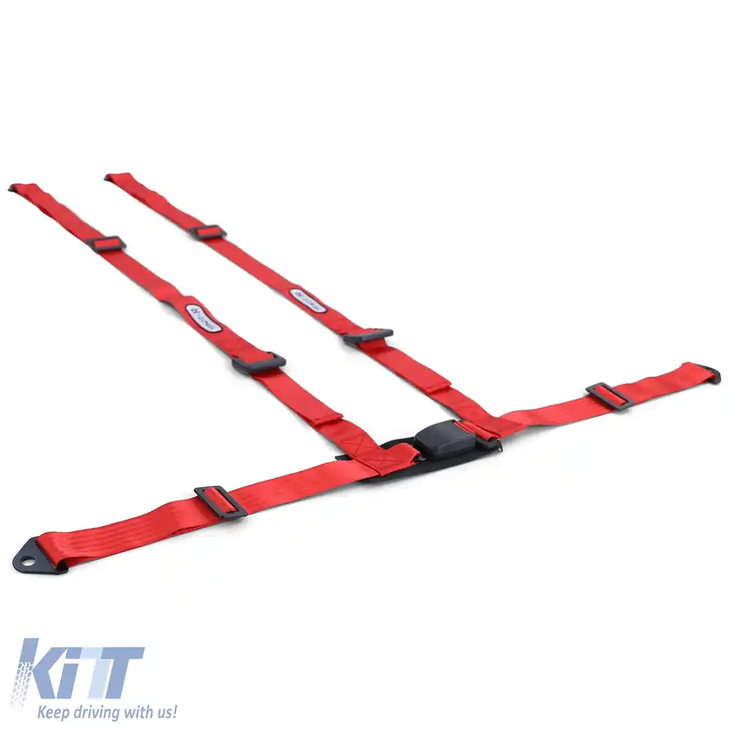 Centura de siguranță Tenzo-R Sport cu 4 puncte, roșie, cu marcaj E-image-6200894