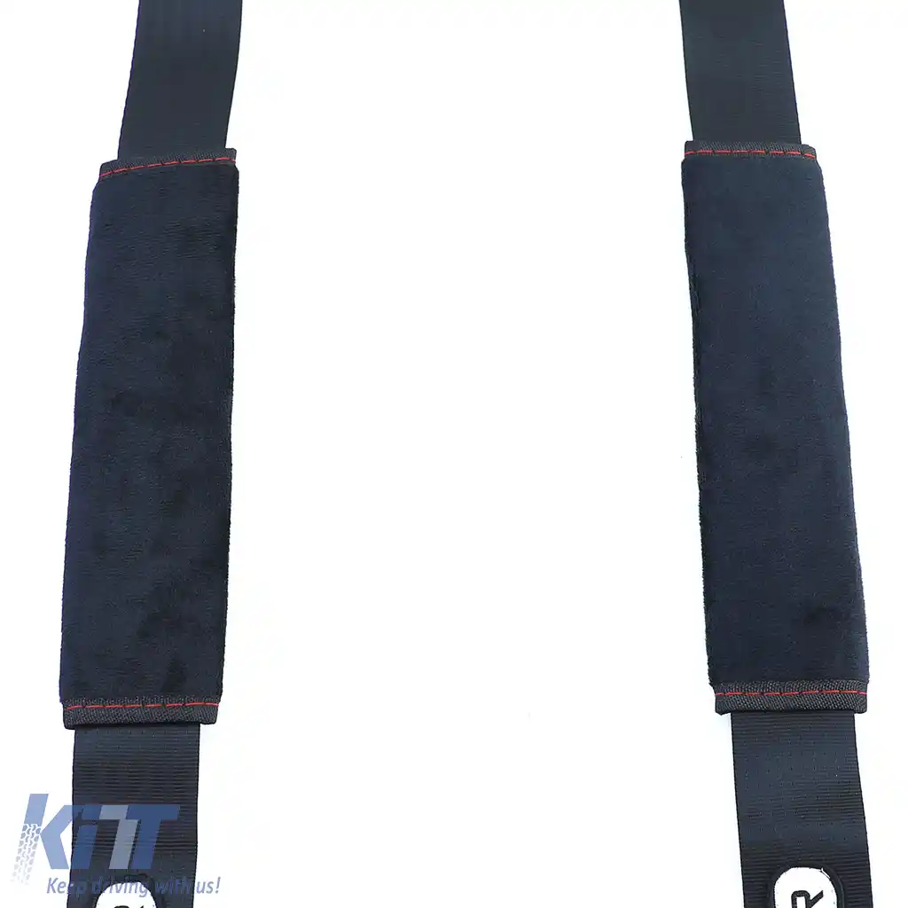 Centura de siguranță Tenzo-R Sport cu 4 puncte de prindere, cu pernă pentru centură, set negru-image-6201962