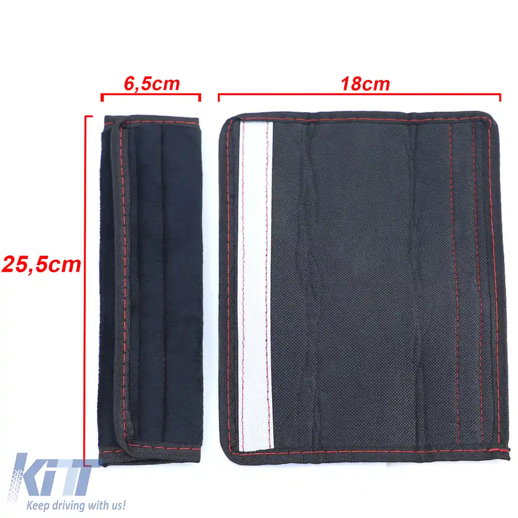 Centura de siguranță Tenzo-R Sport cu prindere în 3 puncte și pernă pentru centură, set negru-image-6202426