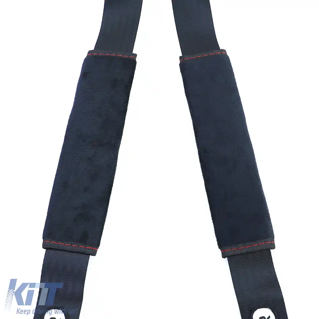 Centura de siguranță Tenzo-R Sport cu prindere în 3 puncte și pernă pentru centură, set negru-image-6202427