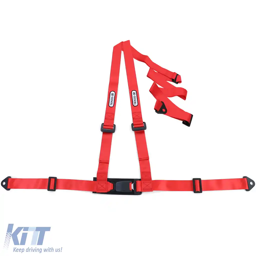 Centura de siguranță Tenzo-R Sport Harness Belt 3 puncte roșie cu marcaj E-image-6190823