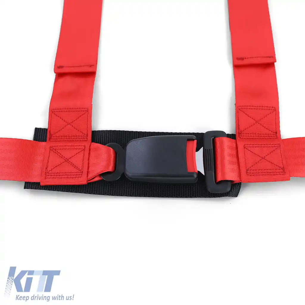 Centura de siguranță Tenzo-R Sport Harness Belt 3 puncte roșie cu marcaj E-image-6190825