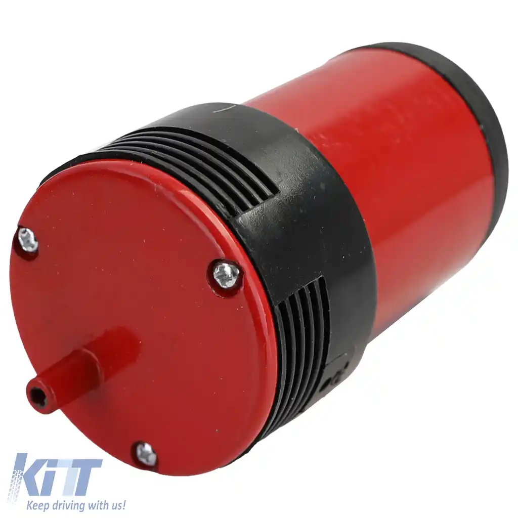 Claxon pentru barcă în 2 tonuri cu 2 claxoane metalice roșii + compresor 12 volți-image-6204713