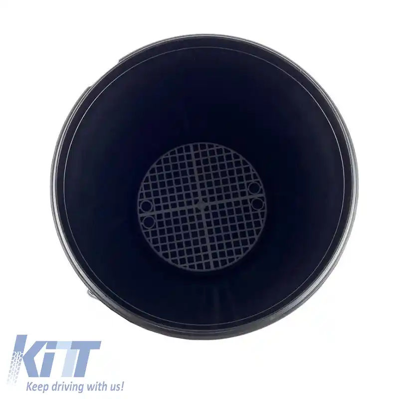 Căldare de Spălare Rotundă cu Grilaj de Murdărie Neagră cu Capac 18Lt Feral-image-6310157