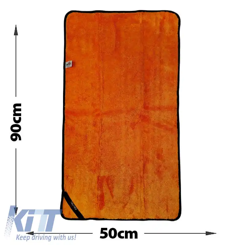 Cloș Microfibra Feral Detailing Pro 50x90cm 1200gsm Portocalie 1 Bucată-image-6319904