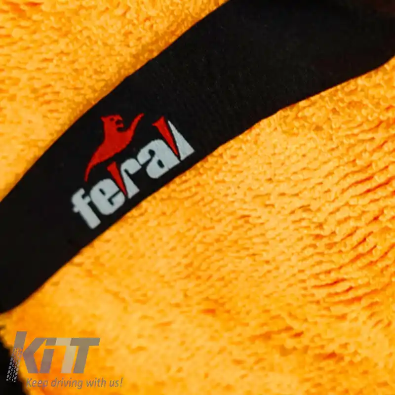 Cloș Microfibra Feral Detailing Pro 50x90cm 1200gsm Portocalie 1 Bucată-image-6320797
