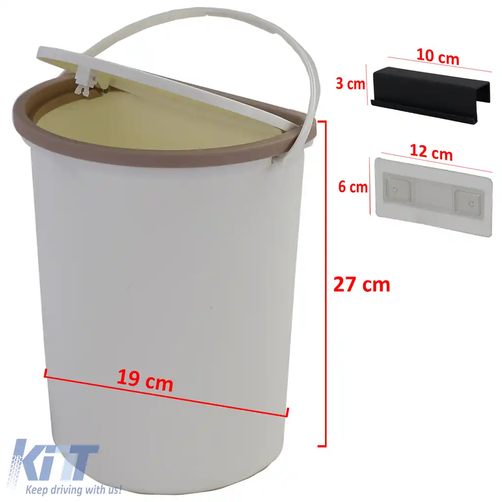 Coș de gunoi cu capac, potrivit pentru camping, bărci, rulote-image-6206683