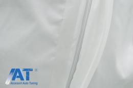 Combinezon alb din Bumbac si Polietilena cu gluga, inchidere cu fermoar, mansete elastice, marimea XL, impermeabil, lavabil-image-6063167