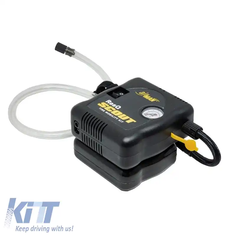 Compresor de aer AirMan ResQ Scout VO TRK 12V cu manometru și sigilant pentru anvelope 100ml 76-086-001-01-image-6293825