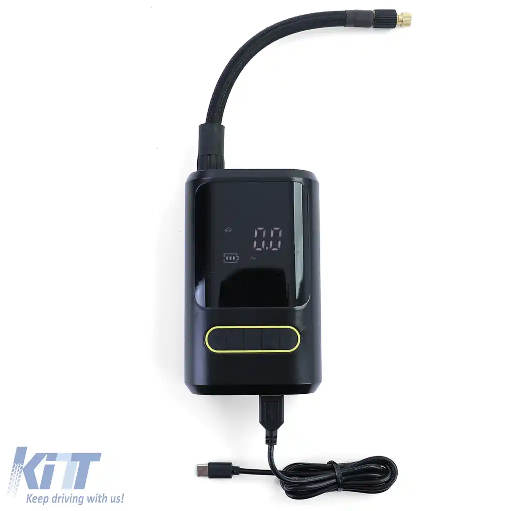 Compresor de aer cu baterie, pompă cu display, bancă de alimentare, lanternă-image-6205124