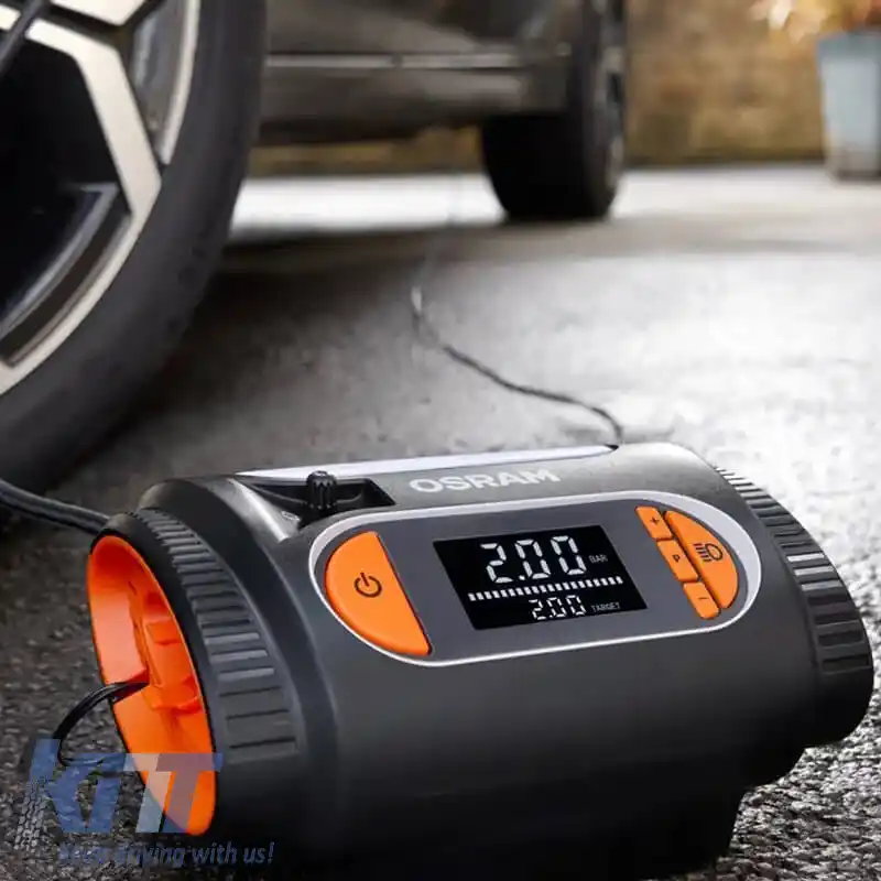 Compresor de aer digital, Lumină LED 2 în 1 Osram TYREinflate 2120 12V 180W OTI2120-image-6319803