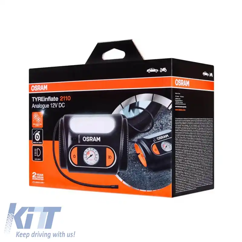 Compresor de aer, Lumină LED 2 în 1 Osram TYREinflate 2110 12V 120W OTI2110-image-6319818