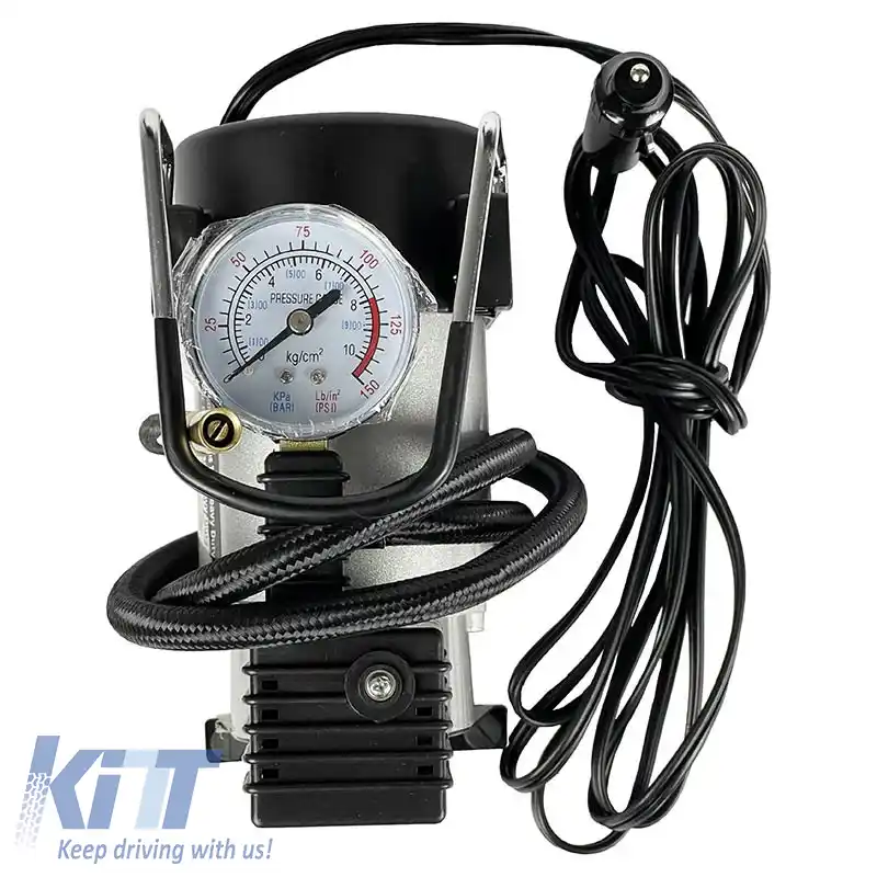 Compresor de aer metalic cu manometru premium, rezistent, 12V, 150Psi 15114-image-6293791