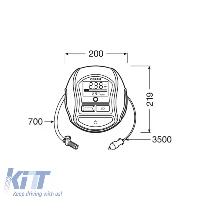 Compresor de aer Osram TYREinflate 1000 12V 180W OTI1000-image-6293363