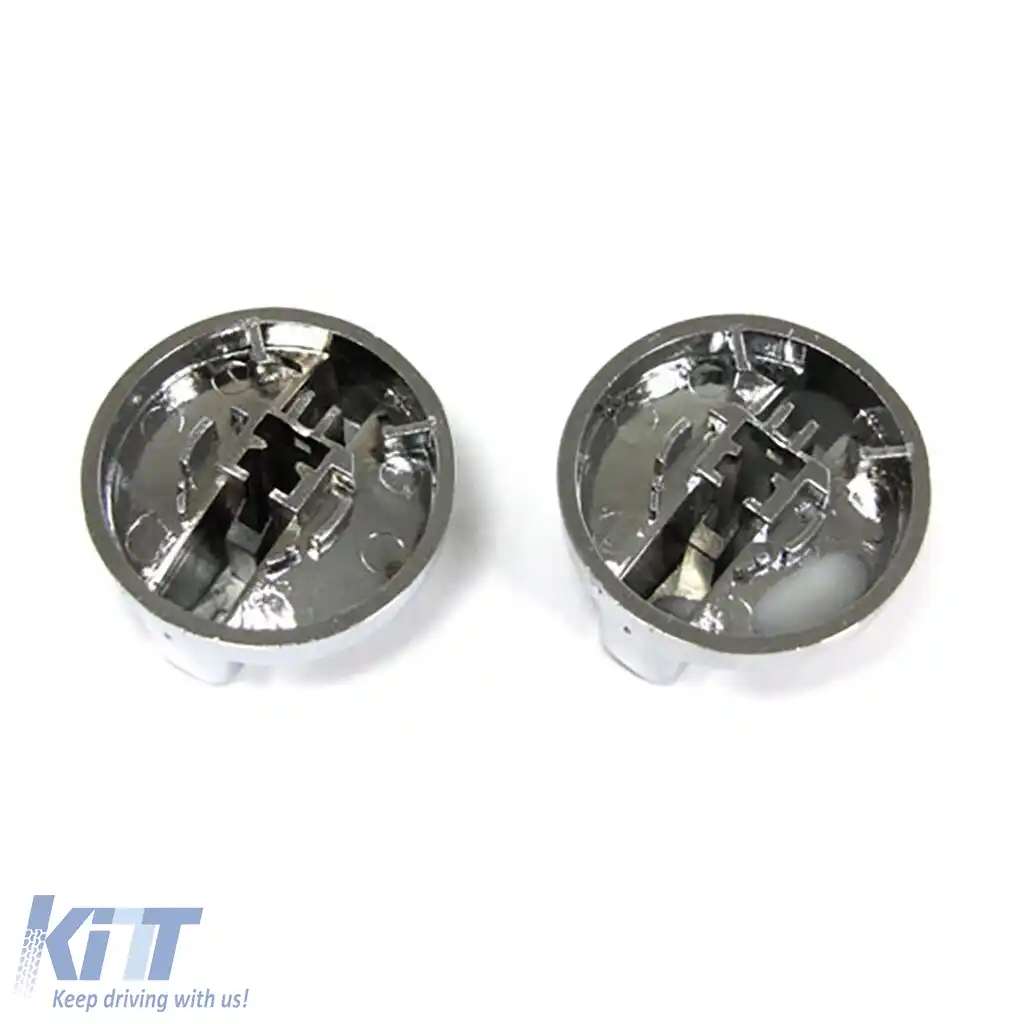 Comutator rotativ pentru ventilație și încălzire cromat, 2 bucăți, potrivit pentru BMW Seria 3 E36-image-6210226