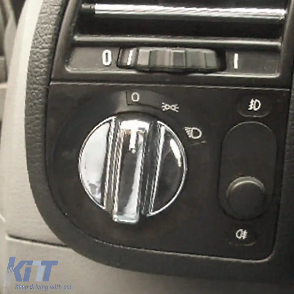 Comutator rotativ pentru ventilație și încălzire cromat, 2 bucăți, potrivit pentru BMW Seria 3 E36-image-6210227