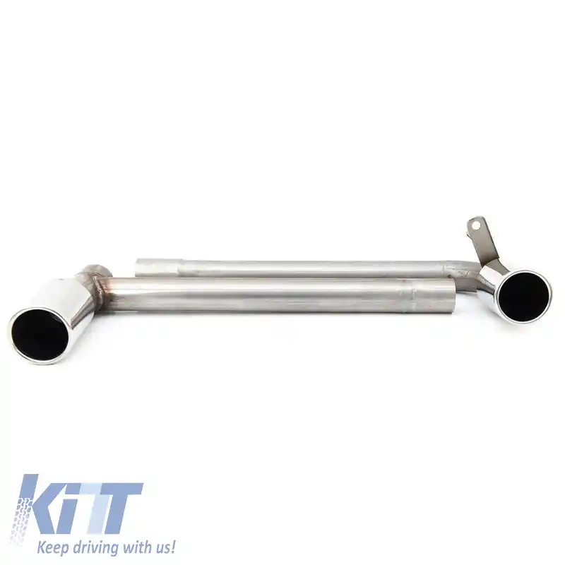 Conducte de evacuare cromate potrivite pentru BMW X1 F48 2014-2022 din oțel inoxidabil 2 buc.-image-6321940