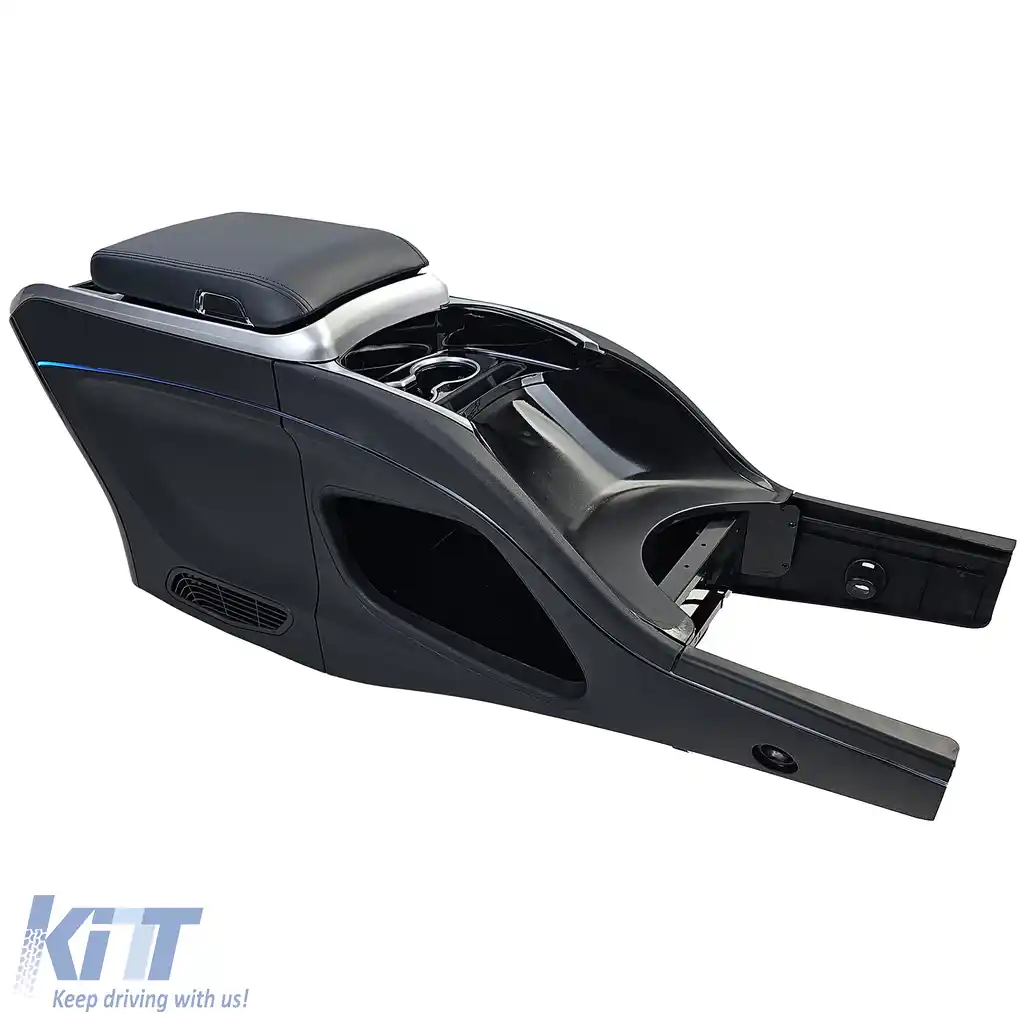 Console central de lux neagră cu frigider, potrivită pentru Mercedes V-Class W447 14-23-image-6207521