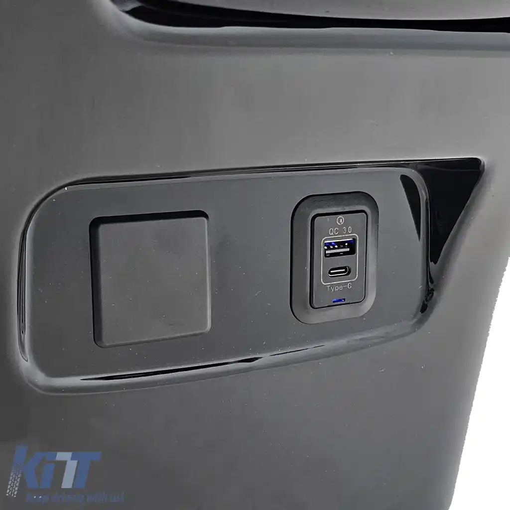 Console central de lux neagră cu frigider, potrivită pentru Mercedes V-Class W447 14-23-image-6207527