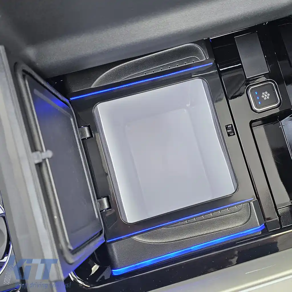 Console central de lux neagră cu frigider, potrivită pentru Mercedes V-Class W447 14-23-image-6207530
