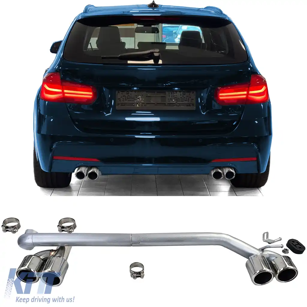 image-16-Conversie de aspect duplex cu 4 țevi de evacuare, potrivită pentru BMW F30 F31 320 325 328 330