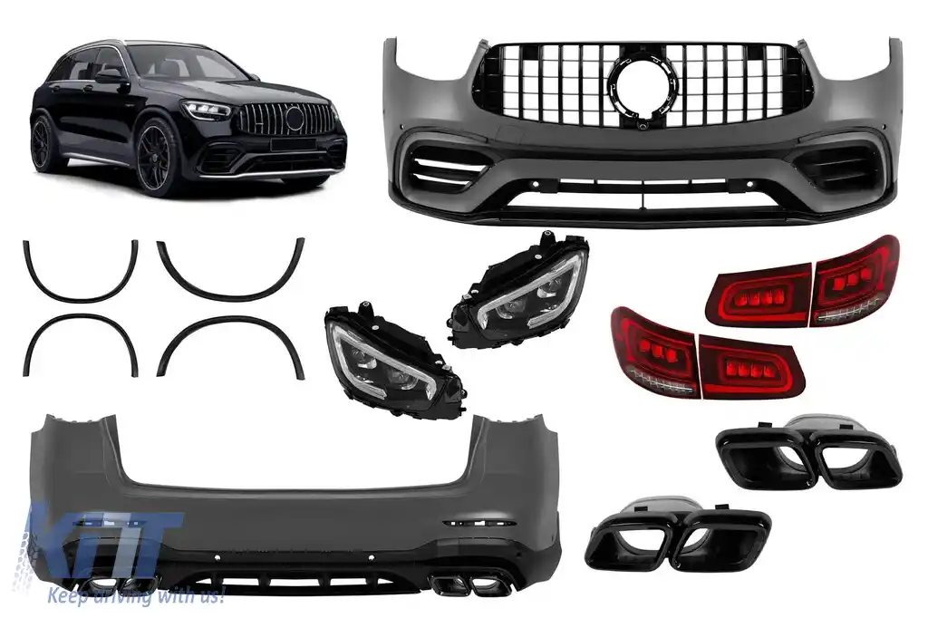 Conversie de tuning design 63 potrivită pentru Mercedes GLC SUV X253 2016-2019 la GLC X253 Facelift 2020-2022