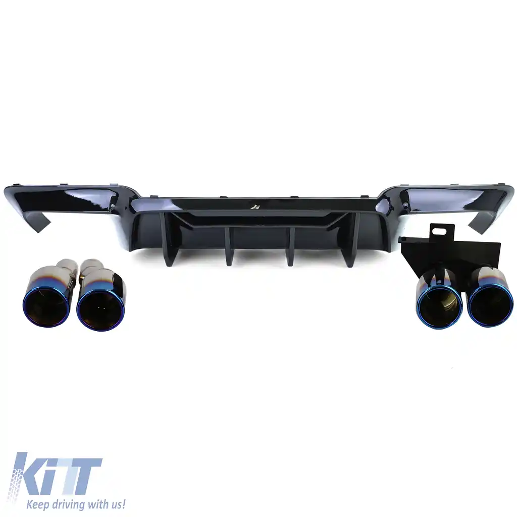 Conversie difuzor spate + țevi de eșapament din titan potrivite pentru BMW F10 F11 520 523 525 528 530-image-6194041
