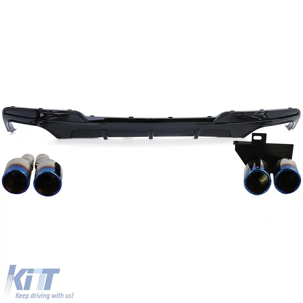 Conversie difuzor spate + țevi de eșapament din titan potrivite pentru BMW F10 F11 520 523 525 528 530-image-6201588
