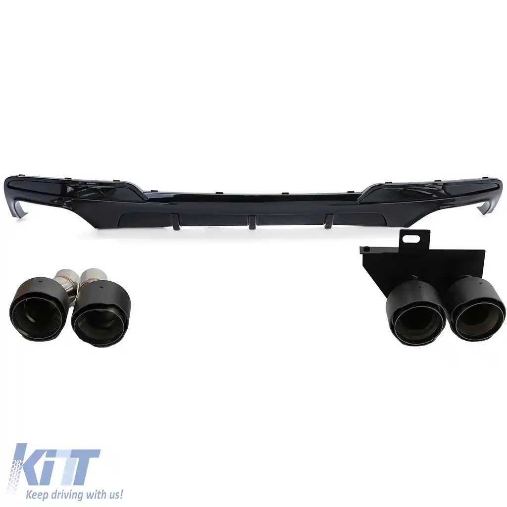 Conversie difuzor spate + țevi de eșapament din carbon potrivite pentru BMW F10 F11 520 523 525 528 530-image-6204111