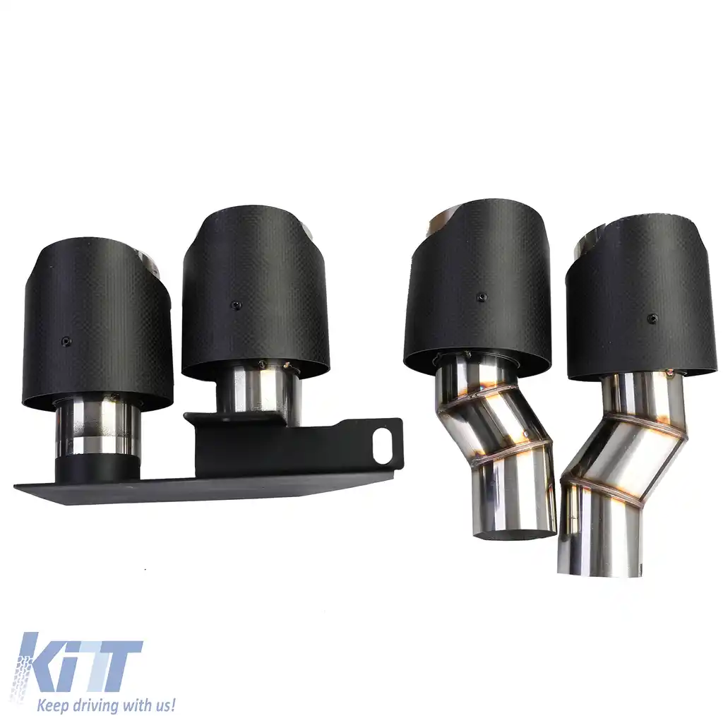 Conversie difuzor spate + țevi de eșapament din carbon potrivite pentru BMW F10 F11 520 523 525 528 530-image-6206638