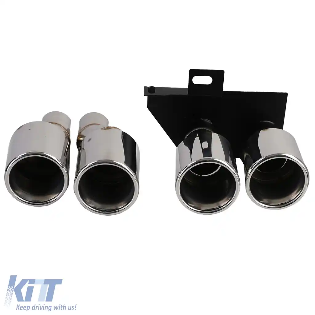 Conversie difuzor spate + țevi de eșapament cromate, potrivite pentru BMW Seria 5 F10 F11 520 523 525 528 530-image-6201418